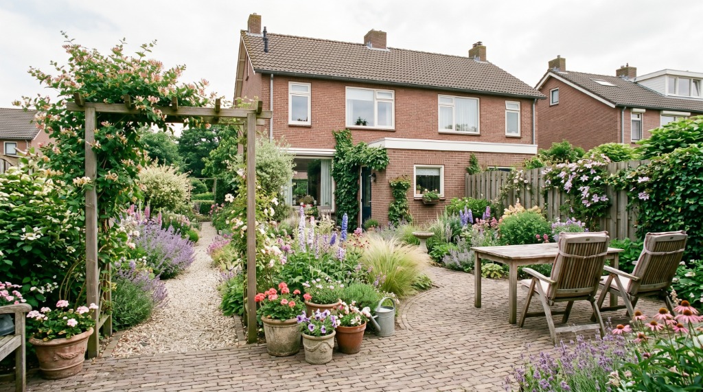 Romantische tuinstijl voorbeeld