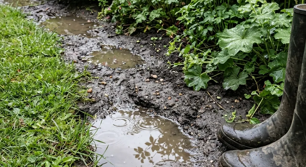 Wateroverlast door een slecht doorlatende, compacte bodem
