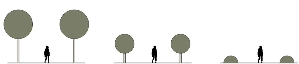 Verhouding tussen hoog en laag in de tuin